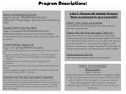 program descriptions
