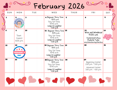 February 2026 calendar of events